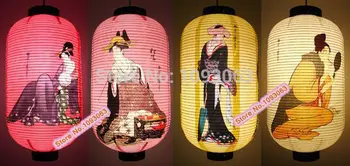 

2019 Japanese Restaurant Cuisine Paper Lantern Decorated Beauty Drawing New