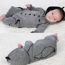 High Quality 3D Ear Hoodies Rompers for Babies Toddler Baby Boys Girls Fox Hooded Clothes Outfits Set Jumpsuit Rompers