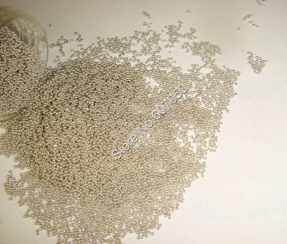 

Nail product 30g Silver Color Micro Mini Small Caviar Plastic Ball Beads for DIY Gel Nail Art Tips Gift Craft Decorations