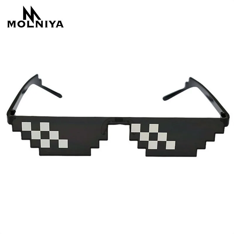 MOLNIYA новые очки 8 бит MLG Pixelated солнцезащитные очки для мужчин и женщин бренд Thug Life очки для вечеринки мозаика винтажные очки