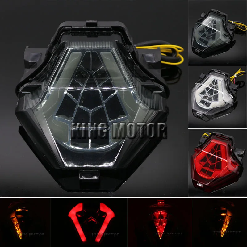 

For YAMAHA MT-07 FZ-07 MT07 FZ07 YZF-R25 YZF-R3 YZF R25 R3 2014-2017 Integrated LED Tail Light Turn signal Blinker Lamp Smoke