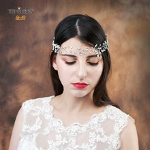 TOPQUEEN HP34 Свадебная повязка на голову со стразами Свадебные украшения для волос Тиара Свадебные аксессуары для свадебной прически аксессуары для женщин