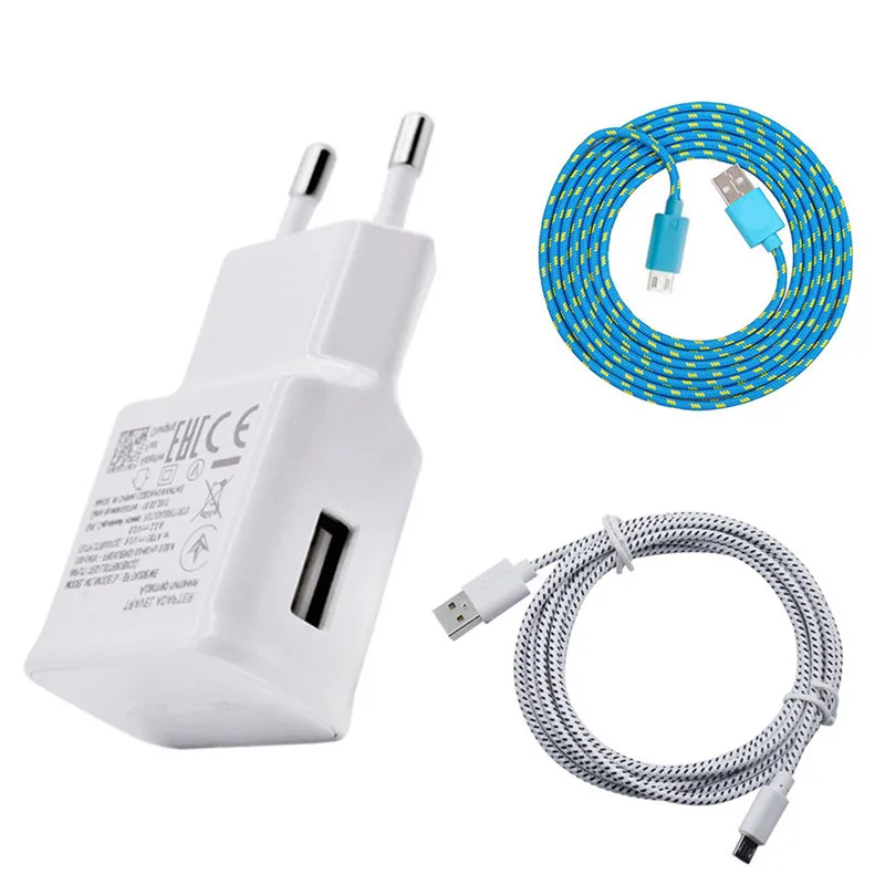 

1M/2M/3M Micro USB Wall Charger Colorful Nylon Cord for Samsung J4 plus Huawei Honor 8X 8A Redmi 7 6 6a LG Stylo 3 Android Phone