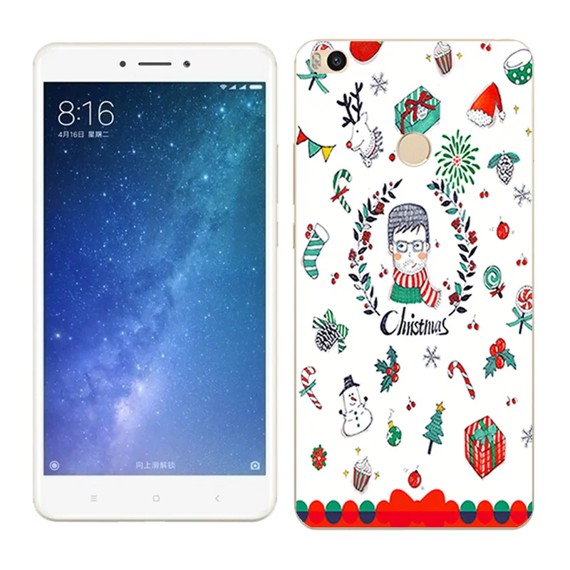 Чехол s для Xiaomi Mi Max2, мягкий силиконовый чехол для Xiaomi Mi Max 2 X'mas Day, окрашенный чехол для телефона xiomi Mi Max 2, Fundas - Цвет: 11