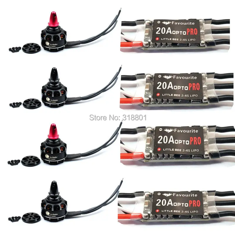 4 x Le todar 2204 2300kv Двигатели и FVT Пчелка 20A Pro ESC для Multi Quad | Игрушки хобби