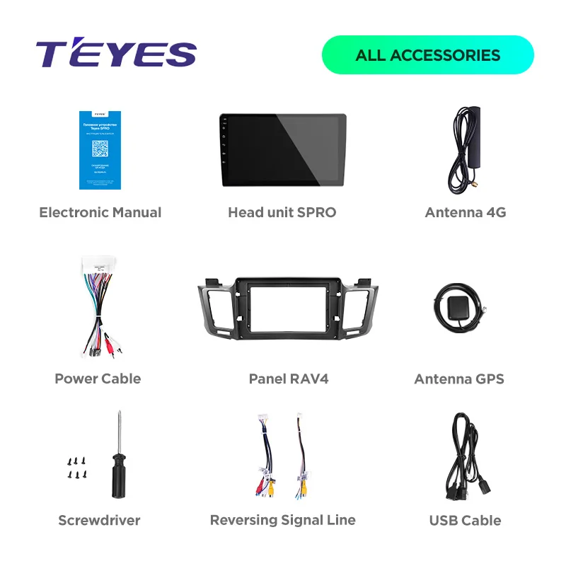 TEYES SPRO Штатное Головное устройство For Toyota RAV4 2012- GPS Android 8.1 aвтомагнитола магнитола автомагнитолы Андроид для Тойота рав4 аксессуары штатная магнитола автомобильная мультимедиа