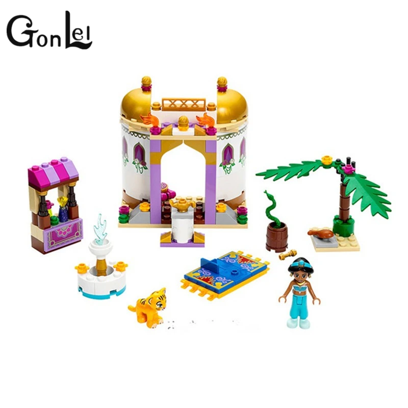 

GonLeI 10434 10433 Dream Sleeping Girl Series Aladdin Princess Jasmine Bricks Building Block Toys