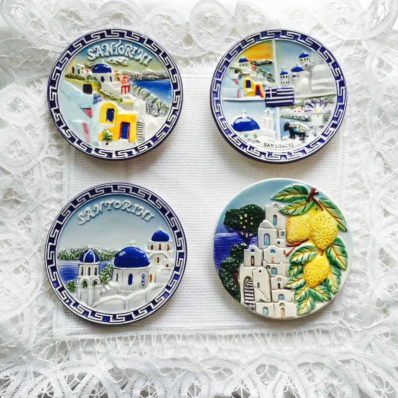 Decorative Dishes Ceramic Decor for Background Wall hand-painted Tourist Souvenir European style tourist souvenir ornament