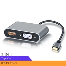 Megoo USB C концентратор док-станция для ноутбука Тип C концентратор VGA HDMI док-станция
