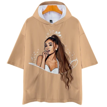 

Ariana Grande 3D Printed Hooded T-shirts Women/Men Fashion Summer Short Sleeve Tee 2019 New Arrival Streetwear T shirt