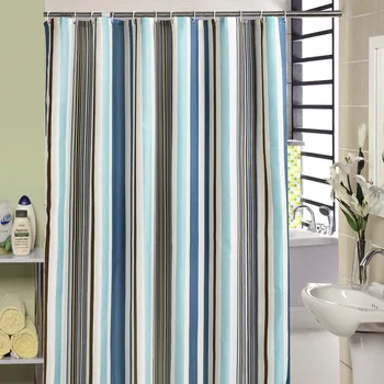 

Modern Bath Curtains Bathroom Colorful Striped Waterproof Shower Curtain Bathtub Cover Extra Large Wide 12 Hook rideau de douche