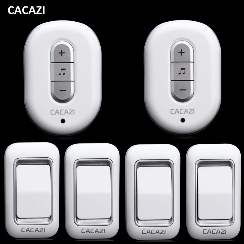 4 Volumes 1 Transmitter 2 Receivers 28 Chimes Waterproof Wireless Doorbell