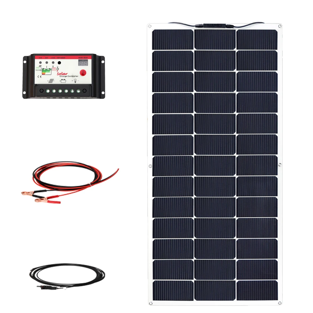 100w solar system flexible solar panel solar accessories 10A controller