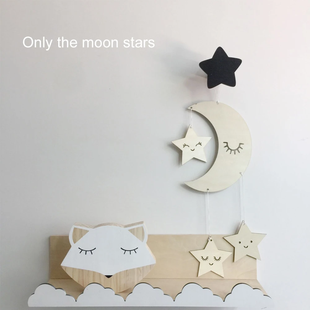 Детская комната Луна Звезда украшения деревянный кулон в виде Ловца снов ремесла украшения детский Декор фотографии реквизит Новинка