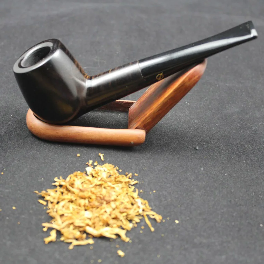 

16 Tools Nature Handmade Ebony Wood Straight Tobacco Smoking Pipe Wooden Pipe + Pouch + Holder + 10pcs 9mm Pipe Filters #496h