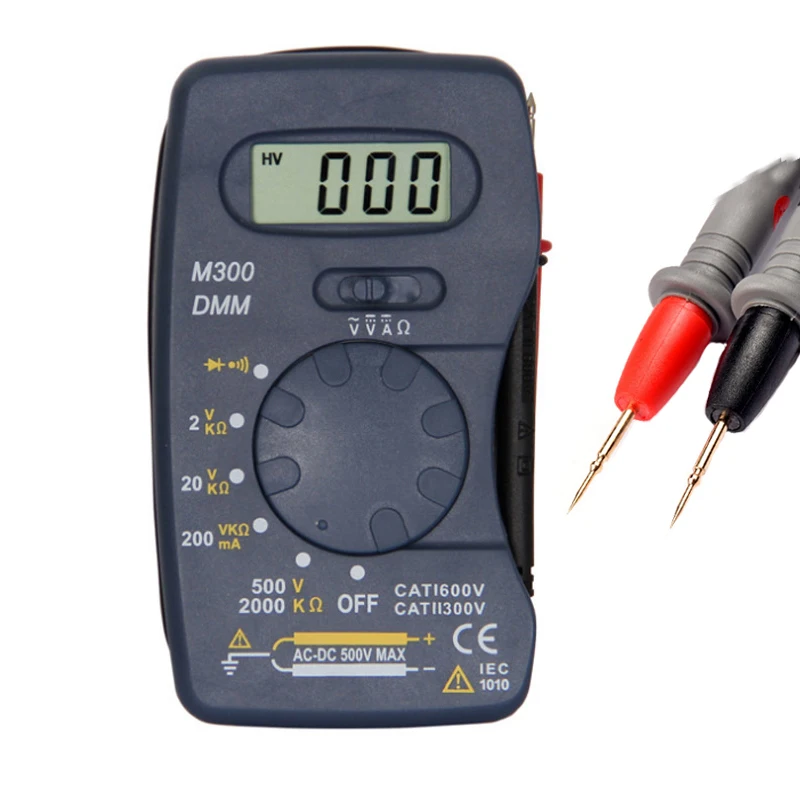 

Urijk M300/DT83B AC/DC Digital Multimeter Handheld Current Resistance Voltage Meter Multimeter Ohm Clamp Meters Tester