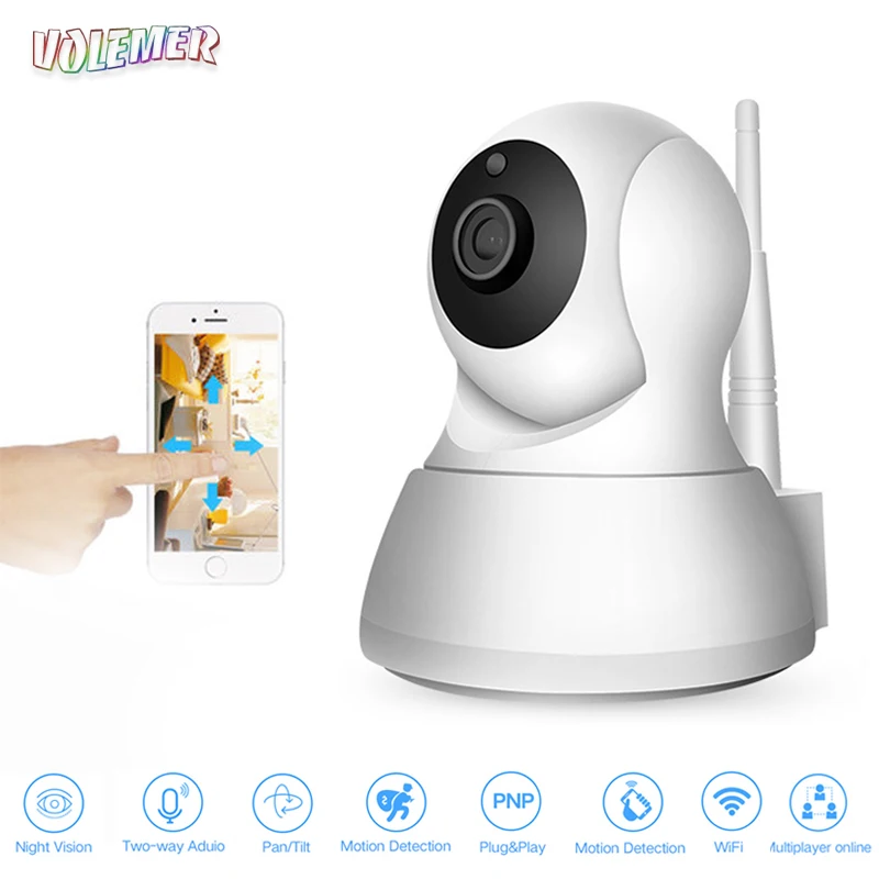 

Volemer Wireless Camera 720P Home Security Network Surveillance Smart IR-Cut IR Night Vision Baby Monitor AP Hotspot Wifi Camera