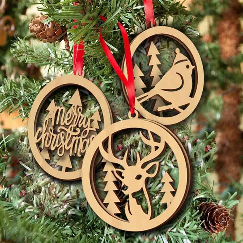 3 шт. деревянные украшения для ёлки|laser cut|laser cut christmaslaser bird |