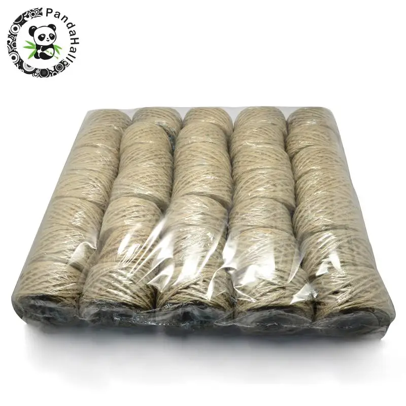 Hennep Koord Twine String, 3 Laags, voor Sieraden Maken, Peru, 3mm; 30 m/roll; 35 rollen/zak Hennep Koord Twine String, 3 Laags, voor Sieraden Maken, Peru, 3mm; 30 m/roll; 35 rollen/zak