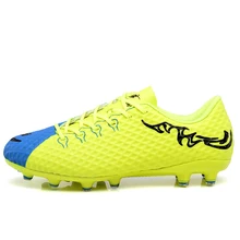 MAULTBY Men s Blue Green AG Sole Outdoor Cleats font b Football b font Boots Shoes