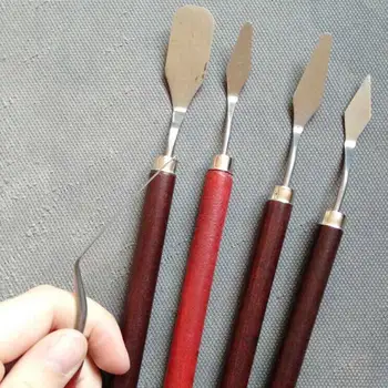 

5pcs/set Palette spatula artist stainless steel palette oil painting Knife Fine Arts Painting Tool Set mixed oil painting