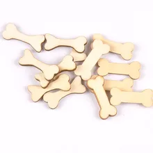 50Pcs Bella modello di osso naturale di Legno del Mestiere di Scrapbooking per Ornati E Decori Fatti A Mano artigianale Fai Da Te Decor 30x12mm MT1967