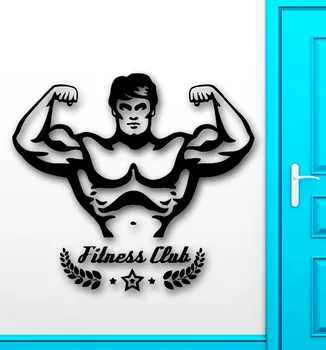 

Wall Sticker Vinyl Decal Fitness Club Gym Muscled Bodybuilding Sport