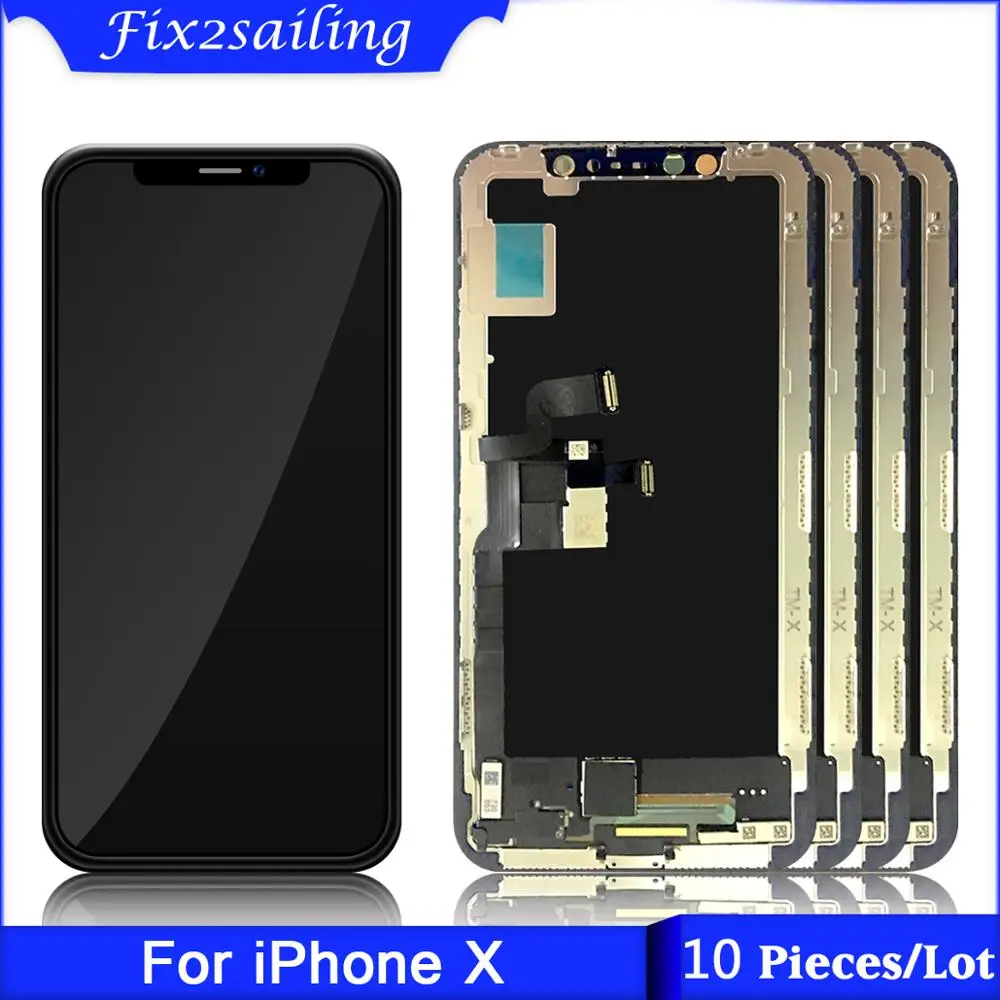 

10 Pieces/Lot Display For iPhone X LCD Display Touch Screen Digitizer Replacement Assembly Parts