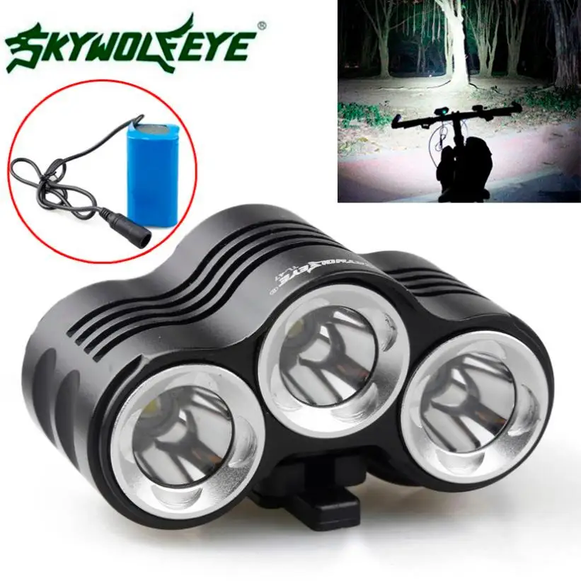 

Rehargeable 12000LM Bike 3 x XM-L T6 LED Bicycle Lamp Outdoor Headlight Kit Mount Charger Head Light Cycling Fenerler 012PJ4