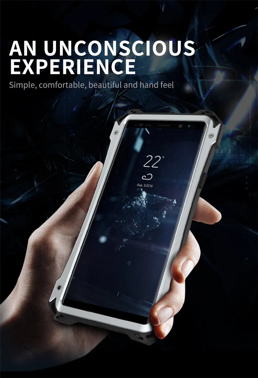 New Heavy Duty Case for Samsung Galaxy Note 9 Doom Armor Metal Case for Samsung Note 9 Original R-just Shockproof Cover (3)