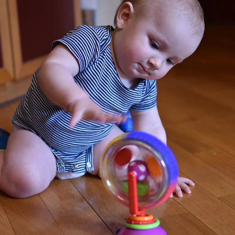 SCCJGL детская игрушка Трехцветная модель вращающаяся ветряная мельница Noria коляска обеденный стул с присосками Развивающие игрушки для малышей