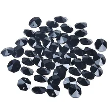 14 мм черное стекло, кристалл восьмиугольник бусины Люстра призмы Suncatcher Windchimes ювелирных изделий 500 шт