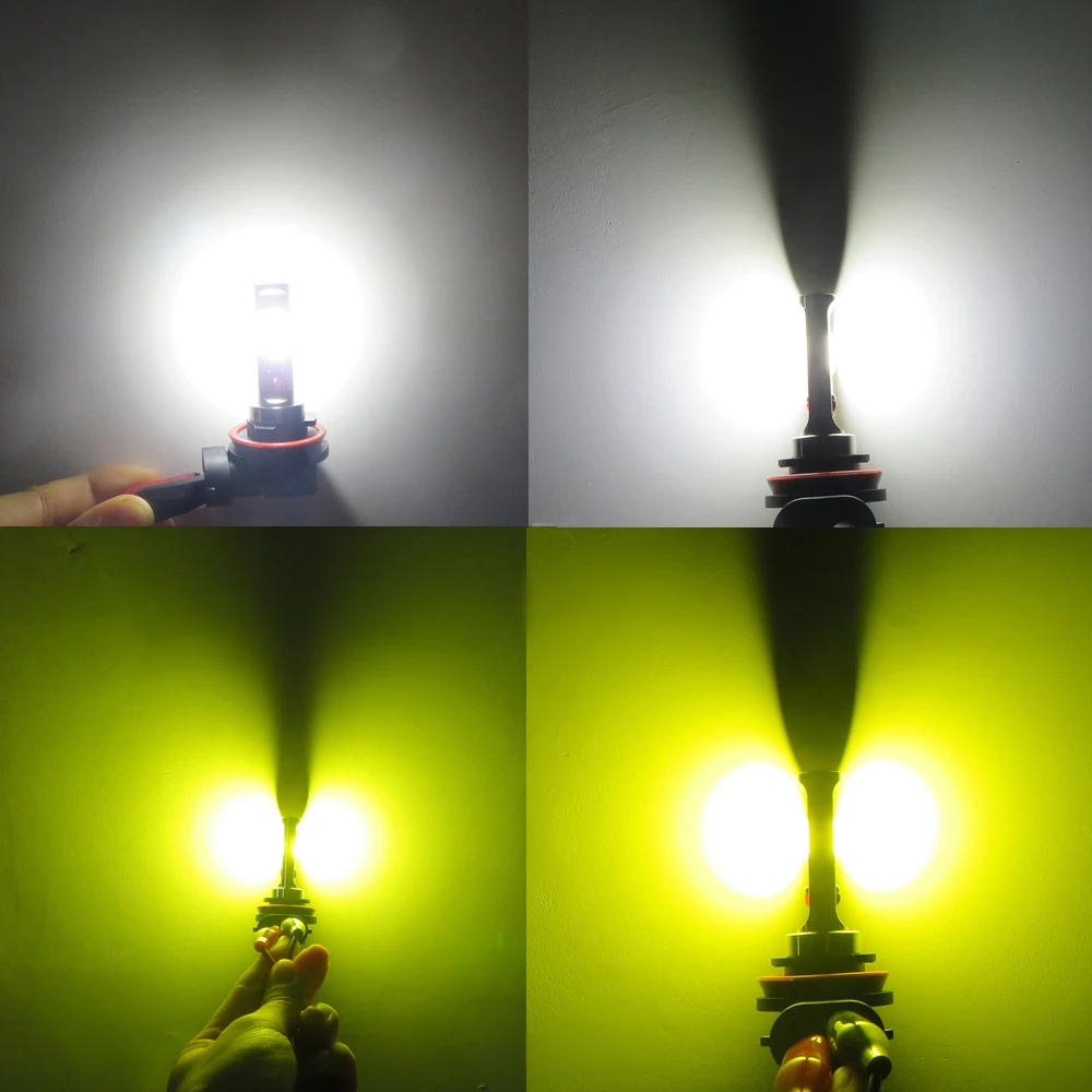Luz da Lâmpada do Bulbo Styling Wljh h8 h4 9005 9006 Cob Chip Led Auto Moto Carro Drl Condução Nevoeiro 30 24 12 v w 2x Car h7 12 Farol nebl. carro