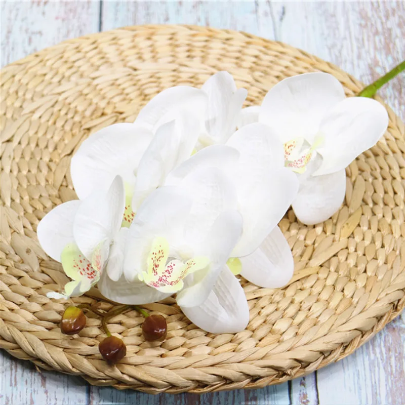 Artificial Butterfly Orchid Flowers 3D Fake Moth flor Orchid Flower for Home Wedding DIY Decoration Real Touch Home Decor Flore