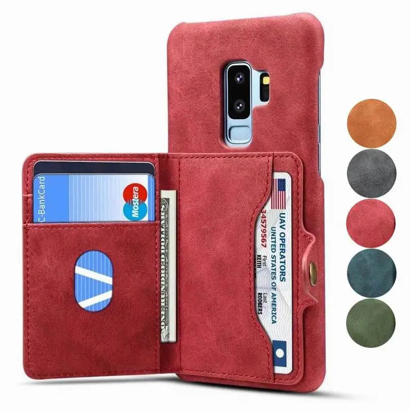 

Multi Card Slot Holder Case For Samsung Galaxy S 9 10 Note 9 Cell Phone Wallet Flip Back Cover S9 S10 Plus Hard Shell