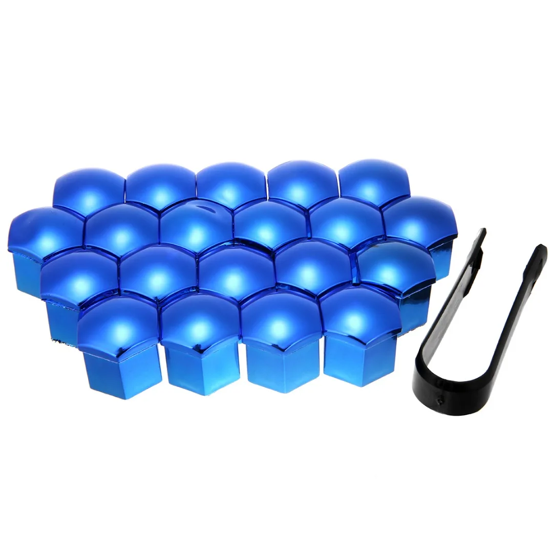 

New Arrival 20pcs/set 17/19/21mm Universal Wheel Nut Bolt Cover Cap + Removal Tool 2 Colors