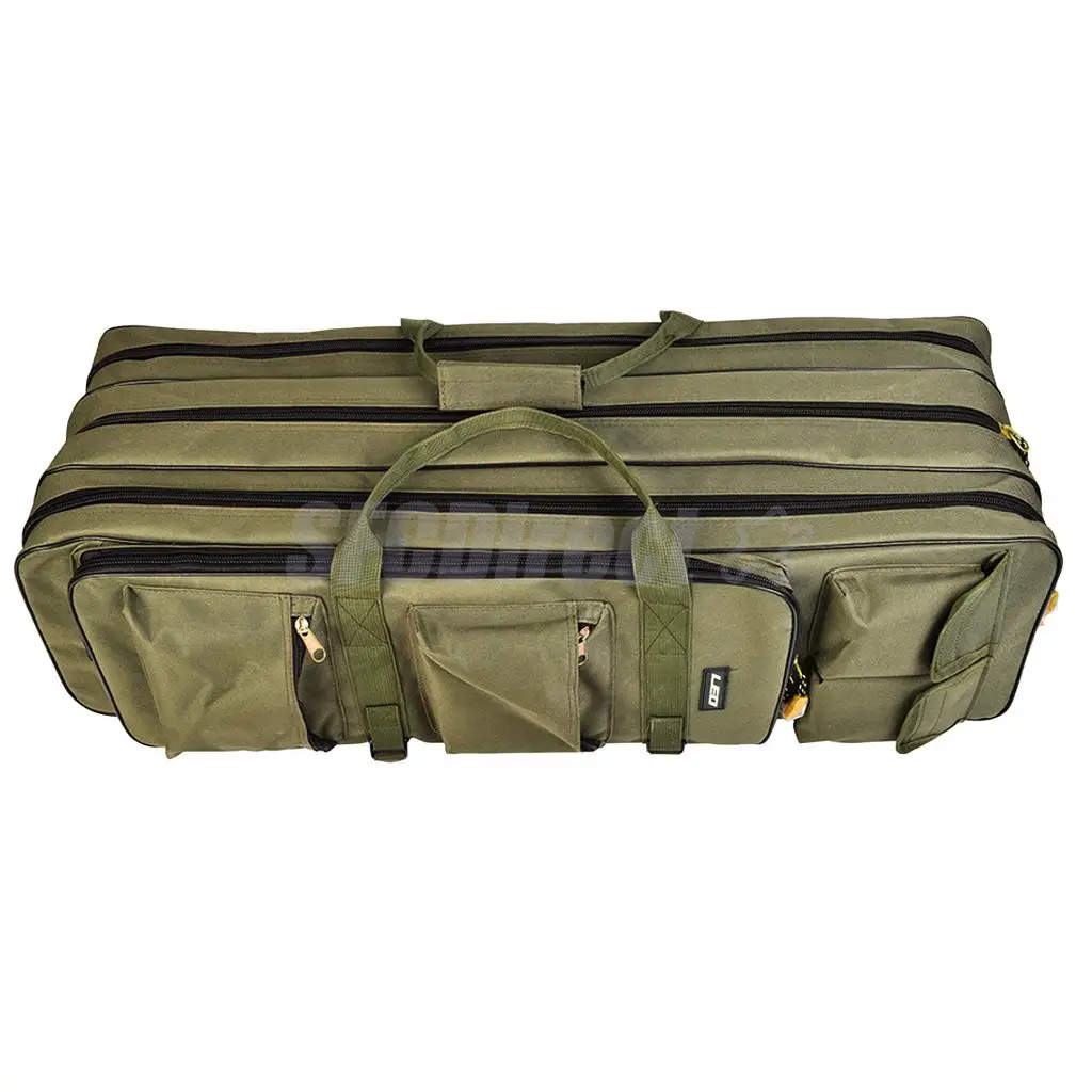 

3-layer Fishing Rod Bag Traveling Luggage Carrier Storage Case Fishing Gear Organizer Backpack 80cm/100cm