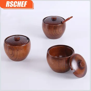 

RSCHEF 1 piece Kitchen Condiment Box wood Spices Storage Seasoning Boxes Storage Box Tool