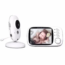 Baby Monitor baba electronics fetal doppler 3.2 inch IR Night vision Temperature monitor Lullabies Intercom Pan/Tilt video nanny