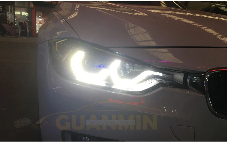 АКД стайлинга автомобилей для F30 F35 фары 2013 сонар 320i 318i 325i фары DRL HID фара ангельский глаз биксеноновые фары аксессуары