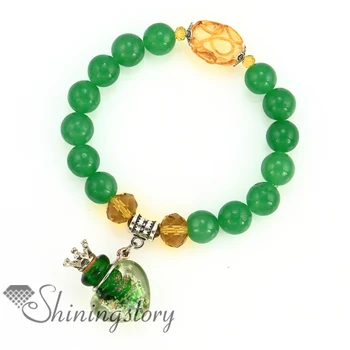 

heart glitter luminous semi precious stone lampwork glass essential oil diffuser jewelry essential oil pendant oil diffuser