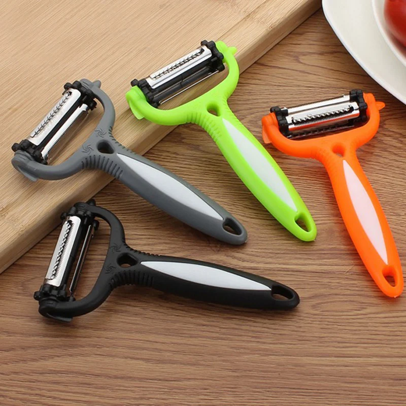 Multifunctional Vegetable Julienne Peeler Potato Peeler Carrot Slicer Grater 3 Blade Rotary Fruit Vegetable Peeler Kitchen Tools (6)
