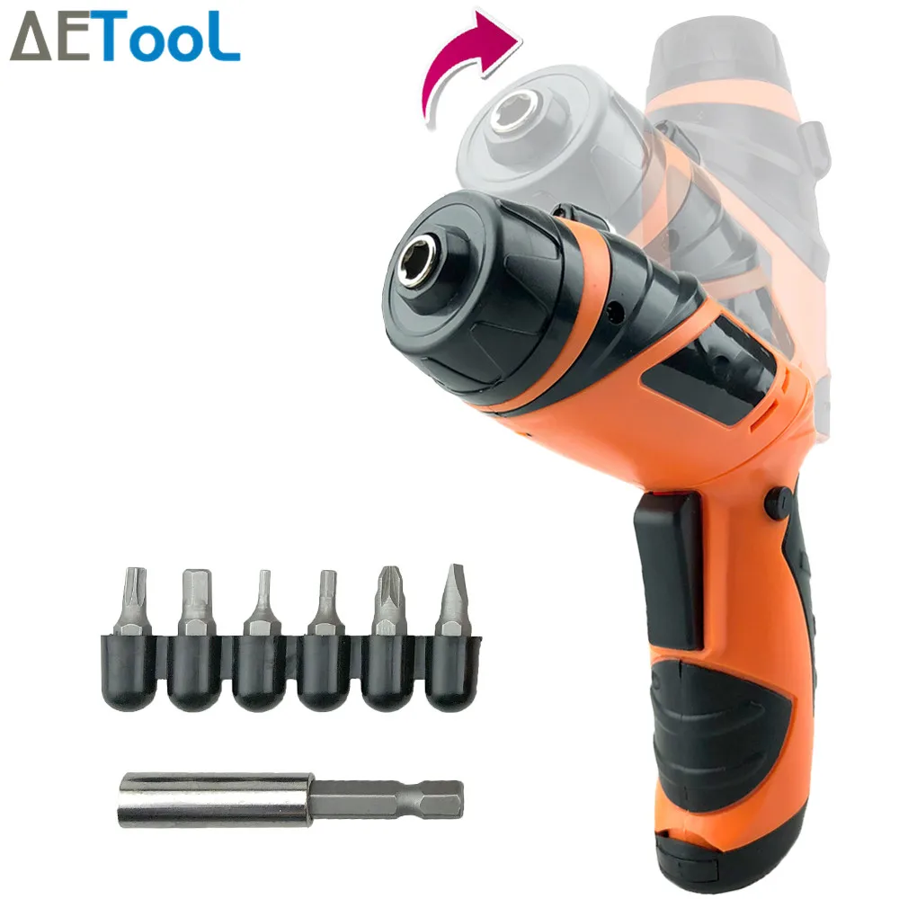 AETOOL Cordless Screwdriver 6V Battery Operated Screwdriver Household