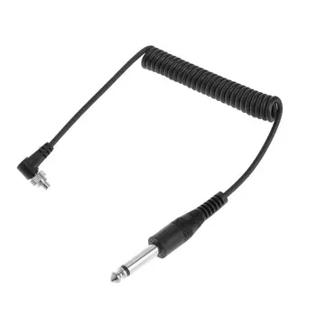 

6.35mm Plug to Male PC Flash Sync Cable Screw Lock for Trigger Studio Light Pipe