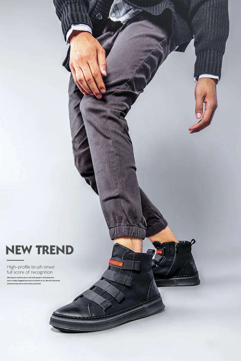 CAMTOO Spring Casual Men's Shoes Genuine Leather Men Boots Fashion Ankle Boots Platform Sneakers Comfortable Man Footwear HTB1Kw8HasfrK1Rjy1Xdq6yemFXaJ - CAMTOO Spring Casual Men's Shoes Genuine Leather Men Boots Fashion Ankle Boots Platform Sneakers Comfortable Man Footwear