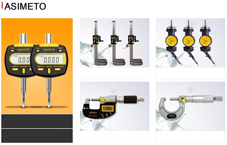 ASIMETO Диапазон измерений 0-100 мм/0-4 дюйма Разрешение 0,001 мм/. 00005 дюйма IP65 цифровой внешний набор микрометров Быстрая