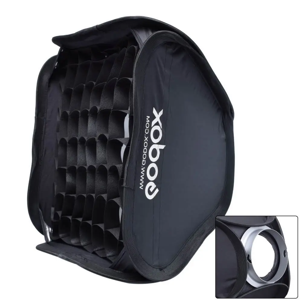 

Godox 40x40cm Softbox Bag with Honeycomb Grid Kit for Studio Flash Strobe Speedlite Elinchrom Mount