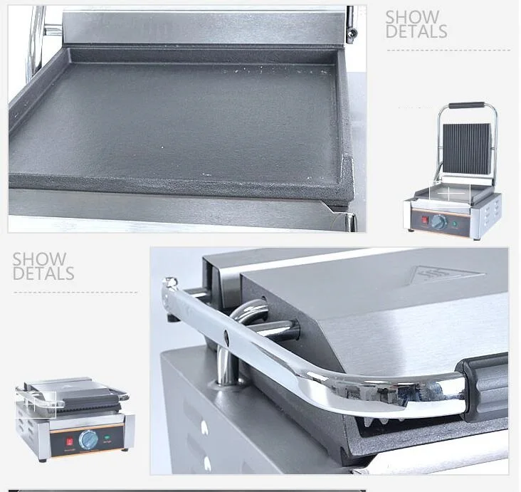 220V Multifuncional Comercial Elétrica Grill Contato Único