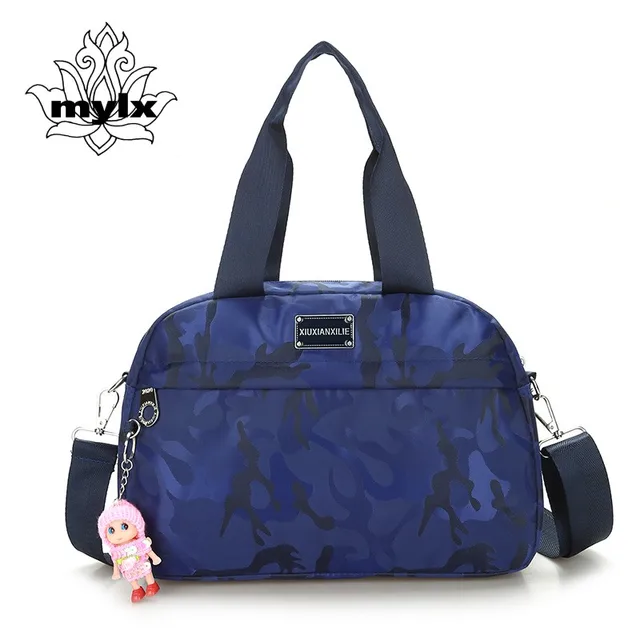 Lady Sweet Camouflage Handbag Waterproof Nylon Female Bag With Doll Lady Sweet Camouflage Handbag Waterproof Nylon Female Bag With Doll Lightweight Fashion Leisure For Women