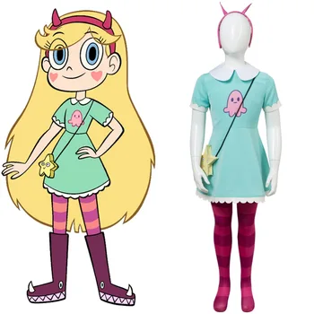 

Hot Anime Star vs.the Forces of Evil Princess Cosplay Butterfly Kid Child Version Full Set Halloween Carnival Cosplay
